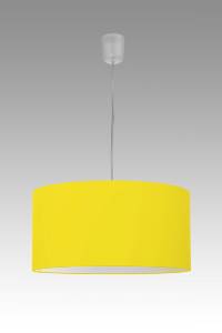 Pendelleuchte gelb mit Lampenschirm